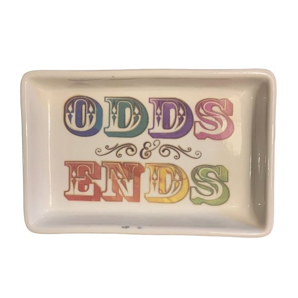 SET of 3 Trinket Dish Tray Jewelry Ring Coin Eyeglass Whimsical Colorful Ceramic - Picture 5 of 10